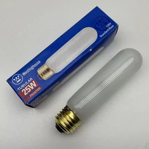 (6-Pack) Westinghouse 25T10/F Tubular 25W Cabinet Display Lamp Light Bulb, Frost - Picture 1 of 9
