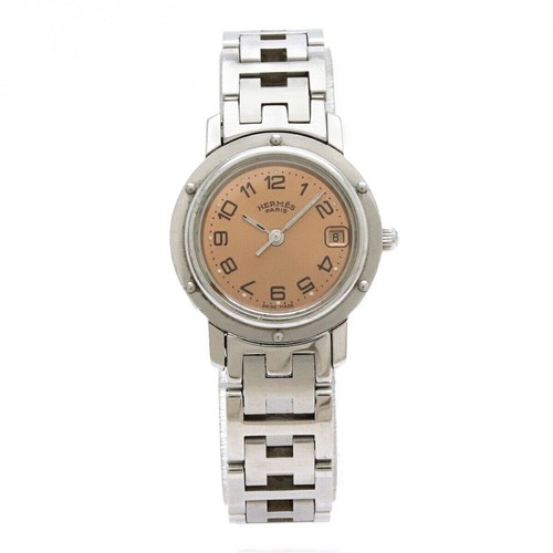 HERMÈS Orologio HERMES Clipper Data Quadrante Rosa CL4.210 Donna TO182765