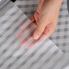 Stripe Frosted Window Film Frost Etched Glass Sticky Plastic Privacy Home Decor