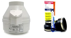 Ventilador y kit de instalación de radón RadonAway XP151 con dinamómetro - Imagen 1 de 8