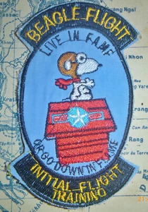 Snoopy Patch - BEAGLE FLIGHT - Live in Fame - US AIR FORCE - Vietnam War - 82 - Picture 1 of 2