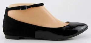 New SPLENDID ISABEL Black Patent Black Suede Designer Ballet Flats 6 - Picture 1 of 8