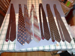 Classic Vintage Men's ties Lot of 7 used condition lot sears vic re wentz john - Picture 1 of 12