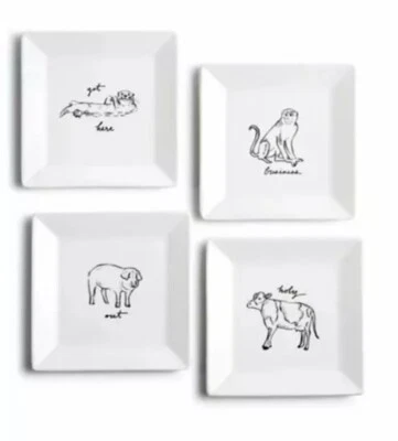 The Cellar Porcelain Animal Appetizer Plates, Set of 4 (NWT) - Image 1 of 4