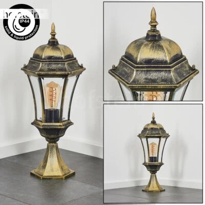  Garten Einfahrt Wege Laterne Beleuchtung Glas Außen Leuchte Lampe Sockelleuchte - Bild 1 von 4