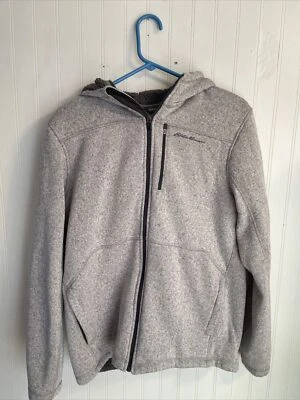 Fur Lined Eddie Bauer Hooded Jacket Size Medium - Grey - Image 1 of 4