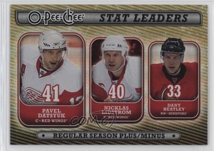 2008-09 O-Pee-Chee Stat Leaders Pavel Datsyuk Nicklas Lidstrom Dany Heatley HOF