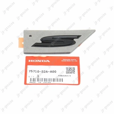 Guardabarros delantero genuino OEM JDM HONDA S2000 2000-2009 negro emblema "S" símbolo logotipo Foto 1 de 4