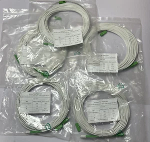 5 x cordon de raccordement blindé SC/APC 3 mm micro blindage OFNR câble Corning bi fibre 50' - Photo 1/3