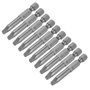 1/4-Inch Hex Shank 50mm Square Head SQ3 Magnetic S2 Screwdriver Bits 10pcs - Picture 1 of 4