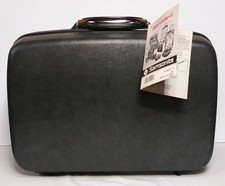 Vintage 1987 Samsonite Silhouette Hard Shell Wheeled Suitcase Grey + keys