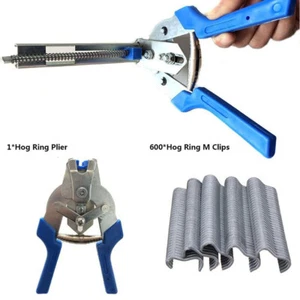 Type M Nail Ring Plier Kit Poultry Bird Cage Fastener Wire Clamp Staples Tool US - Picture 1 of 15