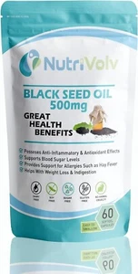 Schwarzkümmelöl 500mg | 60 vegane Weichkapseln | reine kaltgepresste Nigella Sativa Samen - Bild 1 von 7