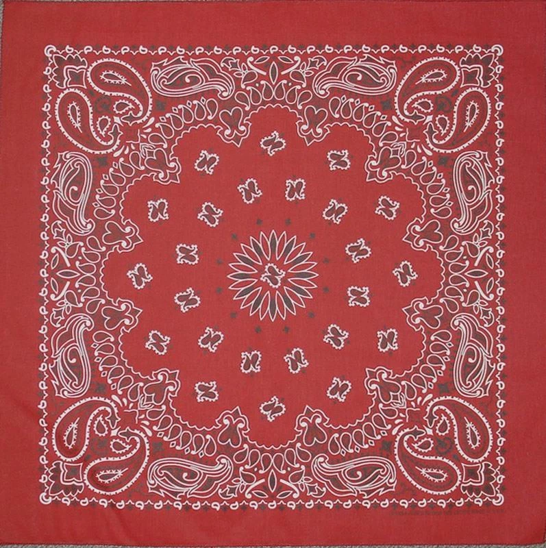 Nuevo Pañuelo Pañuelo Paisley Borgoña 22" Bufanda 100% Algodón Hecho en EE. UU. Foto 1 de 1