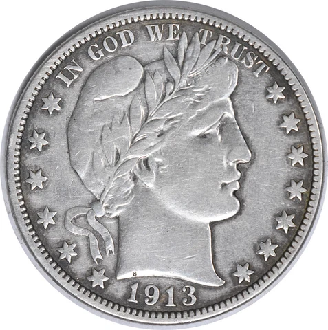 1913-S Barber Silver Half Dollar VF Uncertified #247 Cover