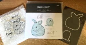 CTMH Z4689 THIN CUT & B1829 SPRING BUDDIES ~Realistic Bunny & Chick, hello THERE - Picture 1 of 5