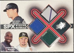 Helton Delgado Giambi 2001 SPx Winning Materials 3 Jersey Combo #HDG MLB - Bild 1 von 2