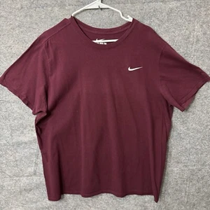 Camiseta Nike Dri-Fit Camisa Borgoña Blanca Logo Cuello Redondo Manga Corta Para Hombre XL - Imagen 1 de 6
