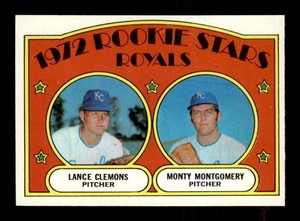 1972 Topps #372 Lance Clemons/Monty Montgomery Royals Rookies NM/NM+ X2837891