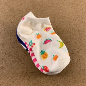 Girls One Size Multicolor Printed Fun No Show Socks 6 Pairs New - Picture 1 of 3