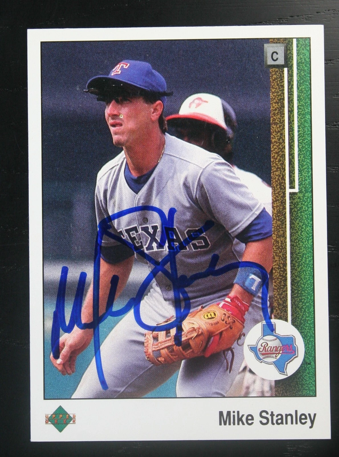 AUTOGRAPHED - Mike Stanley Upper Deck #579 Texas Rangers 1989