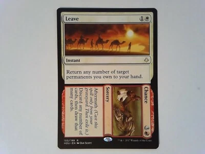 Leave // Chance	 Hour of Devastation - Magic the Gathering MTG Multi - Image 1 of 2