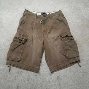 Pantalones Cortos Carga Abercrombie & Fitch Vintage Fatigues Para Hombre 32 Marrón Cordón - Imagen 1 de 10