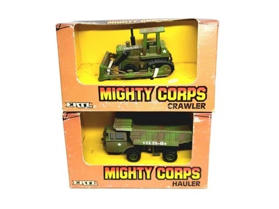 International IH Dozer and Hauler Truck Mighty Corps ERTL 1:64 Scale #1031 #1033 - Image 1 of 3
