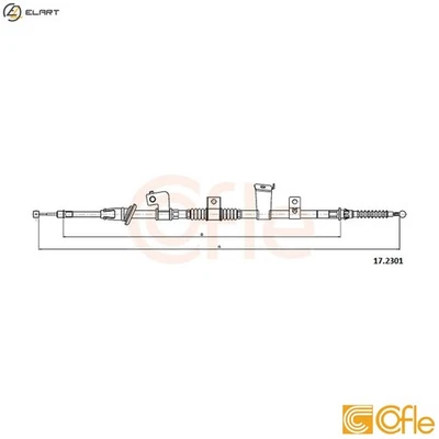 CABLE TIRAR FRENO DE ESTACIONAMIENTO 17.2301 PARA MITSUBISHI OUTLANDER/SPORT ASX/SUV/Van 1.8L Foto 1 de 4