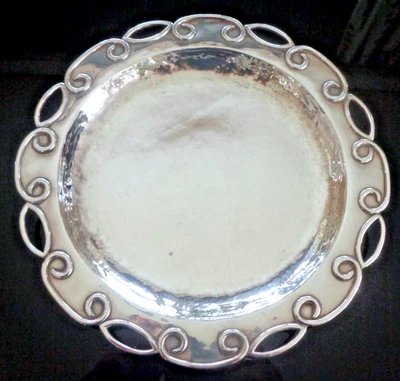 Plato de plata arte y artesanía hm1963 Joan Ruxton artesanal platero Kendal Foto 1 de 4