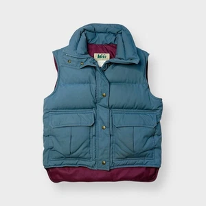 Vtg 60s 70s REI Goose Down Puffer Vest Jacket, Blizzard Proof, Quilted, 12 M - Picture 1 of 11