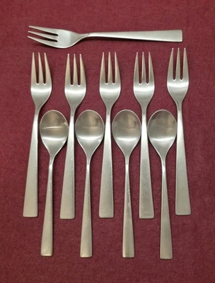 Auerhahn Conturo matt 6 Kuchengabeln 4 Kaffeelöffel  - Bild 1 von 4