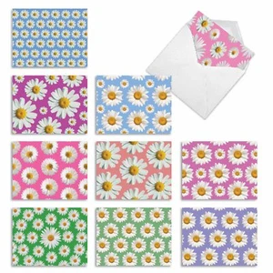 The Card Company 10 Blank Note Cards With Flowers 4 X 5.12 Inch Floral Notecar - Picture 1 of 7