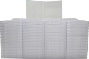 (100) Clear PREMIUM Empty Replacement Jewel Box Cases 10.4MM No Tray CDBS10CLPR - Picture 1 of 2