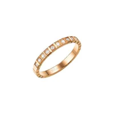 Chopard Ice Cube 18k Rose Gold Ring With Half-set 0.11 Carat Diamonds, 48(4.5) - Image 1 of 3