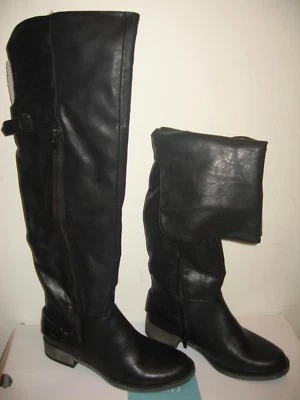 New Women's Call it Spring SOSKA Tall black knee boots w/zipper on side Sz:8 - Image 1 of 4