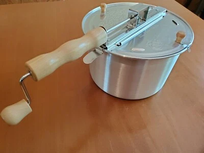 Whirley Pop Stovetop 金属爆米花波普尔 Wabash Valley 农场。 全新。 — 第 1/4 张图片