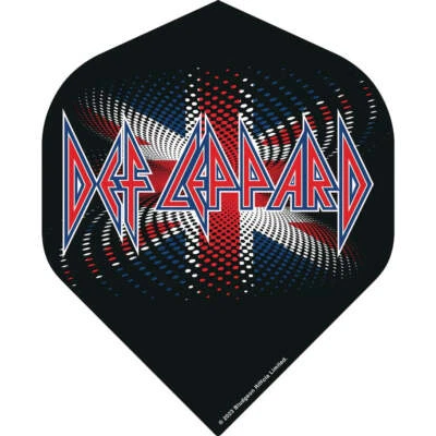 DARTS CORNER Def Leppard Official Licensed Dart Flights 100 Micron No2 Standard - Union Jack