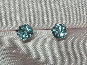 4,0 mm RUNDE APATITBOLZEN - SET IN 0,925 STERLINGSILBER - - Bild 1 von 8