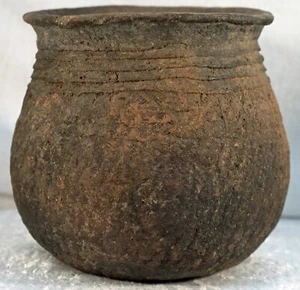 Mogollon Anasazi Culture Pottery Corrugated Olla 1200-1250 A.D Heber Arizona - Picture 1 of 12