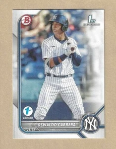 2022 Bowman 1a Edición Base Prospect #BPPF-17 OSWALDO CABRERA Yankees - Imagen 1 de 2