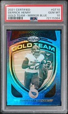 Derrick Henry 2021 Panini Certified Gold Team Mirror Blue /75 PSA 10 POP 2 RARE
