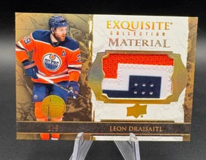 2021-22 Upper Deck Exquisite LEON DRAISAITL Material Patch 1/5 Gold #EM-LD - Bild 1 von 4