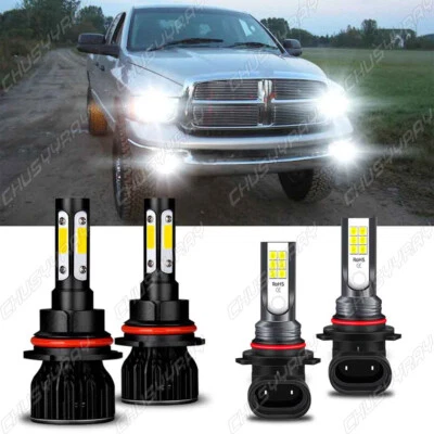 Faro LED alto/bajo + bombillas antiniebla para Dodge Ram 1500 2500 3500 2002-2004 Foto 1 de 4