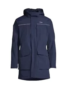 Abrigo Parka Impermeable Lands End Para Hombre L (42-44) Azul Squall Aislado Nylon - Imagen 1 de 22