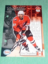 1998 Esso Olympic Hockey Heroes ERIC DESJARDINS AUTOGRAPH  * TRUE ESSO AUTO *