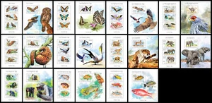 Animals of Togo fauna Collection 22 sheets MNH Yvert CV 335€ #CNA233 - Picture 1 of 4