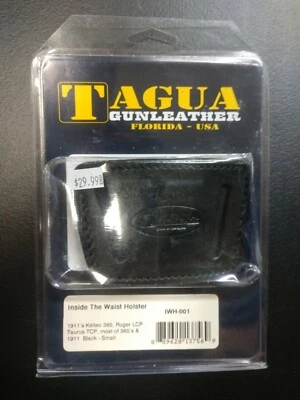 Tagua Black Leather Ambidextrous Concealed Holster - Small - 1911 - LCP IWH-001 - Image 1 of 3