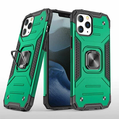 Magnetic Ring Kick Stand Case For iPhone 11 Pro Max dark green  - Image 1 of 4