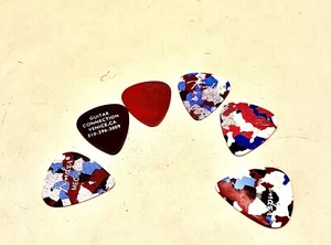 6 Vintage 70’s Confetti Fender Guitar Picks Medium , One Is Venice Guitar - Picture 1 of 3